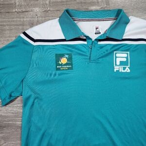 FILA Tennis Bnp Paribas Open Polo T Shirt Men's Large